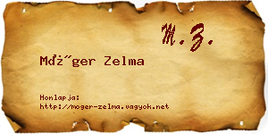 Móger Zelma névjegykártya